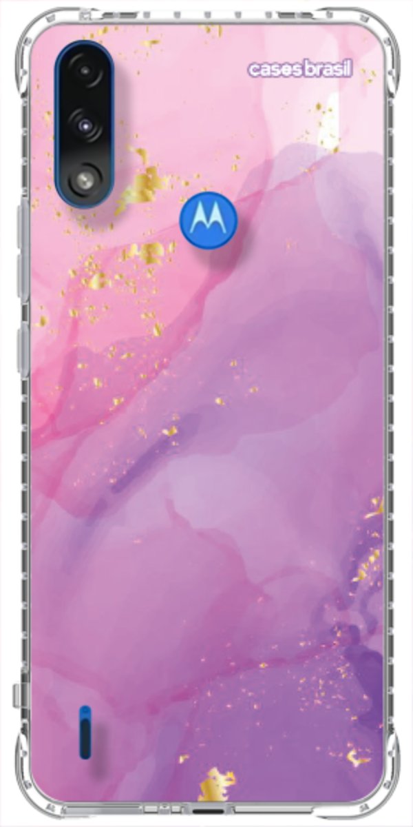 Capinha para Celular Textura Marmorizada Rosa