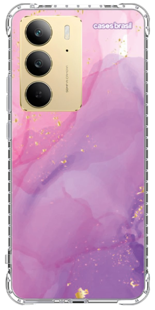 Capinha para Celular Textura Marmorizada Rosa