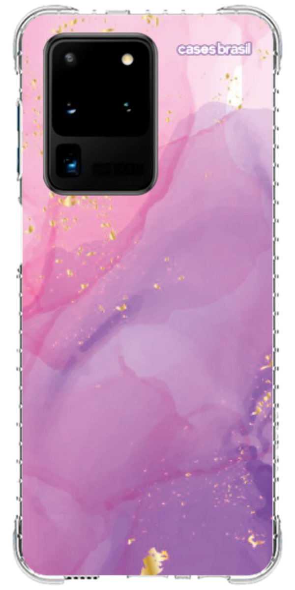 Capinha para Celular Textura Marmorizada Rosa