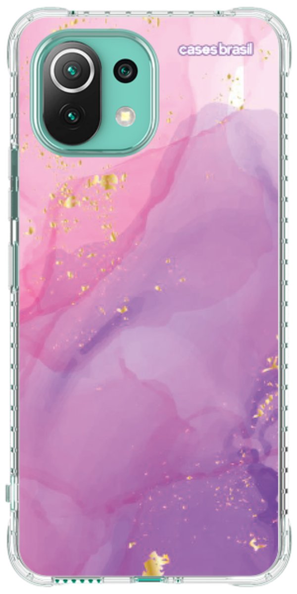 Capinha para Celular Textura Marmorizada Rosa