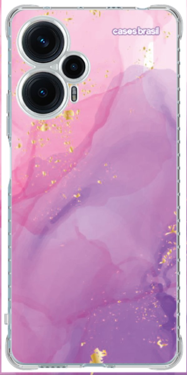 Capinha para Celular Textura Marmorizada Rosa