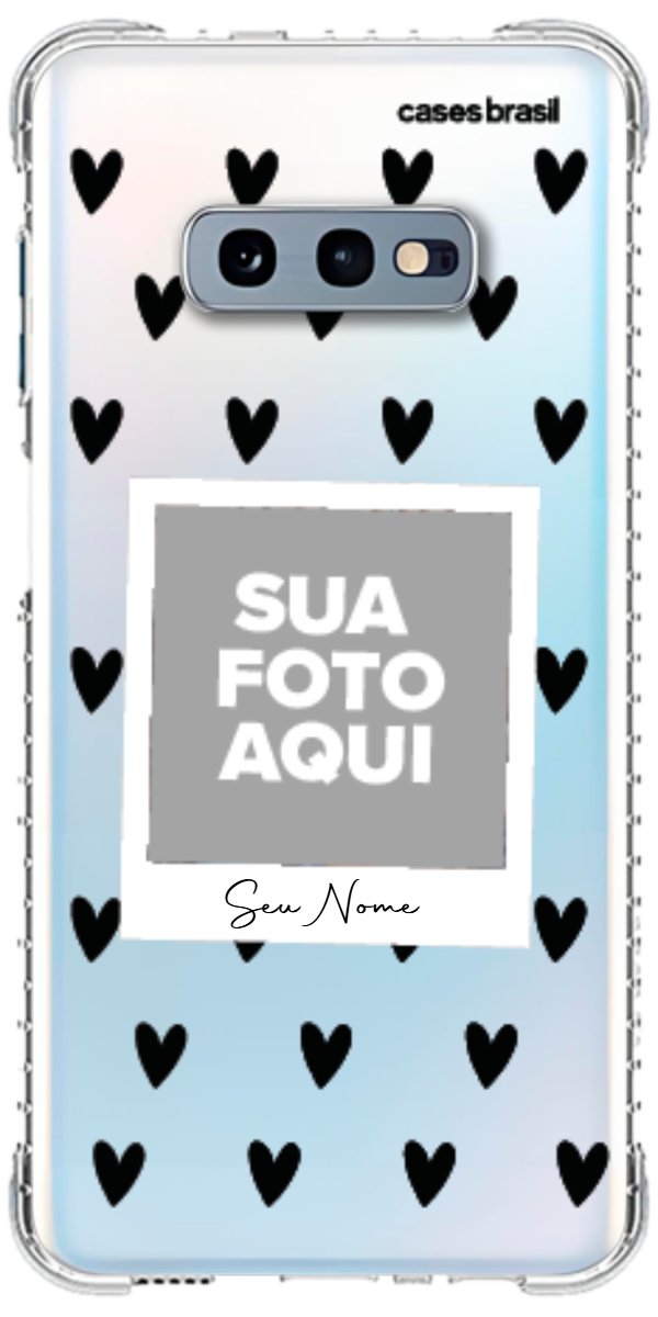Capinha para Celular Polaroid Corações Black