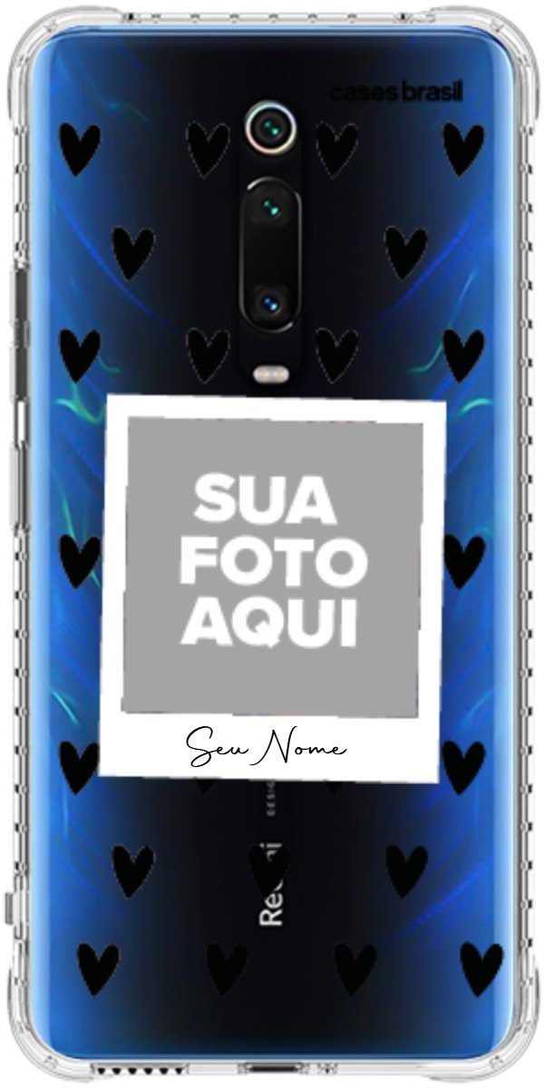 Capinha para Celular Polaroid Corações Black