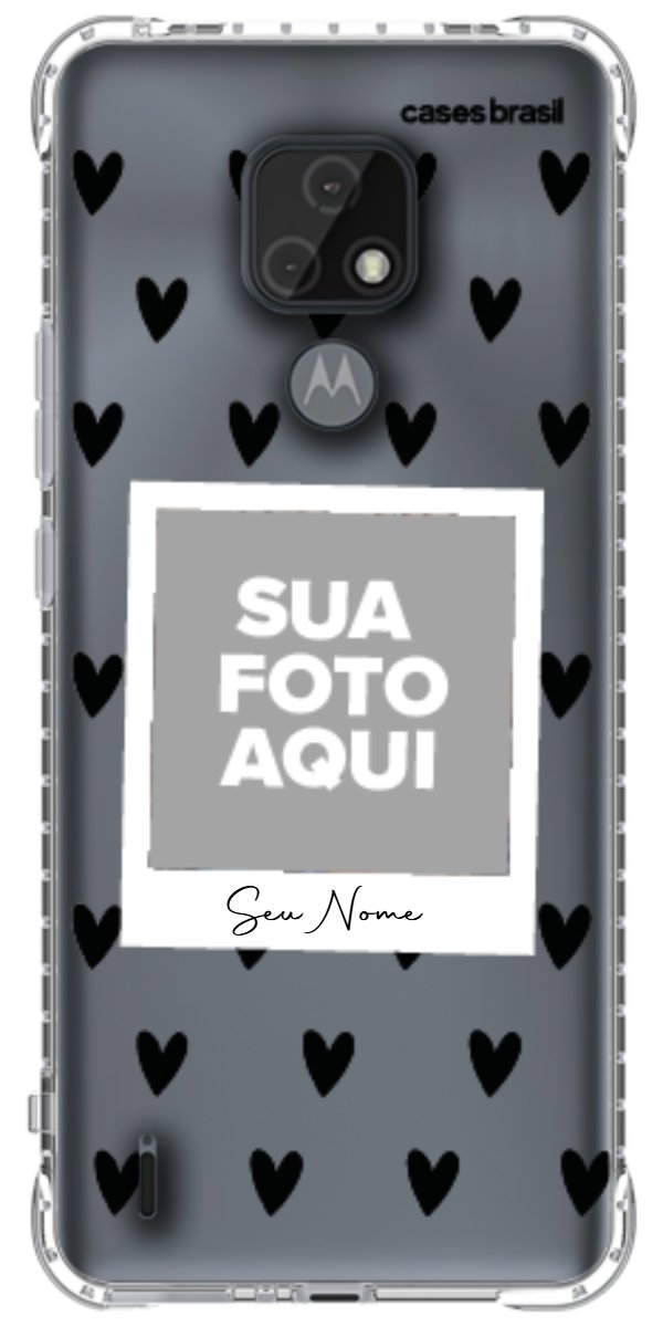 Capinha para Celular Polaroid Corações Black