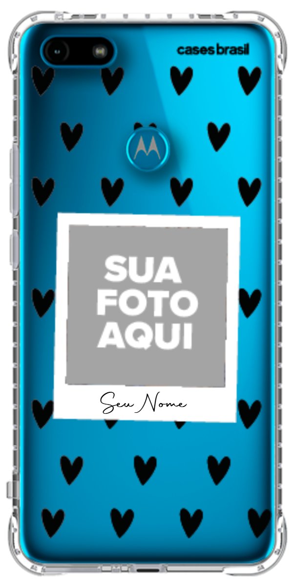 Capinha para Celular Polaroid Corações Black
