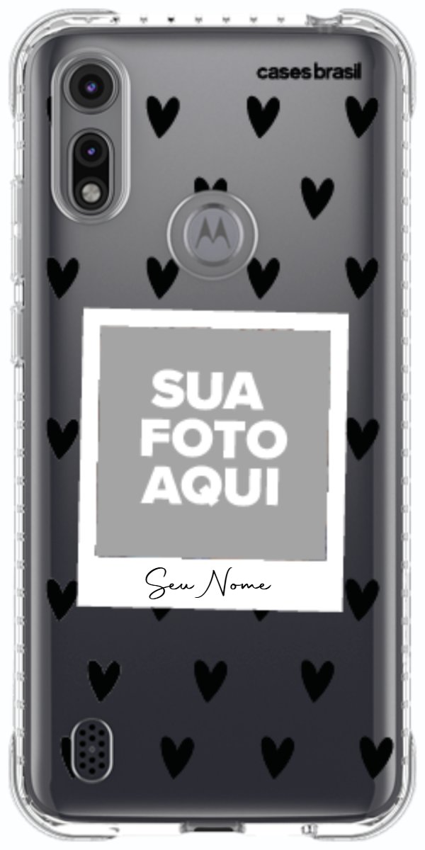 Capinha para Celular Polaroid Corações Black