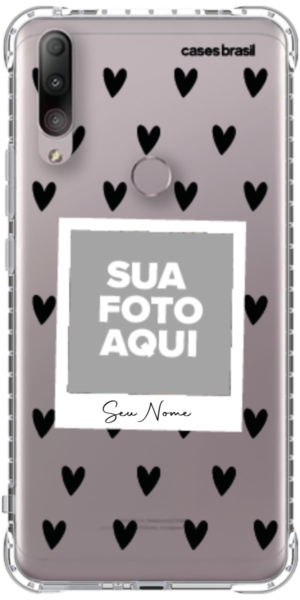 Capinha para Celular Polaroid Corações Black