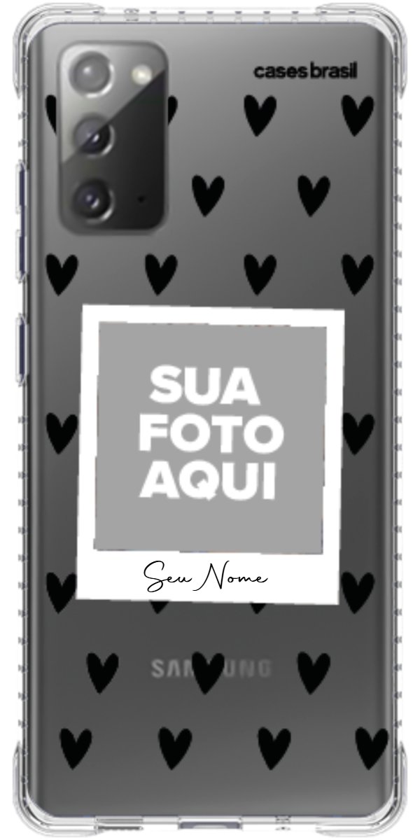 Capinha para Celular Polaroid Corações Black