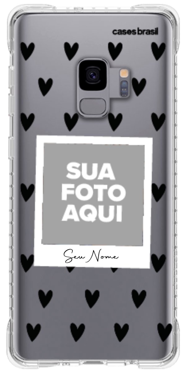 Capinha para Celular Polaroid Corações Black
