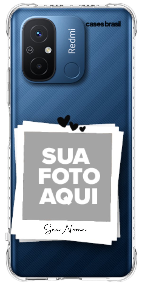Capinha para Celular Polaroid Corações
