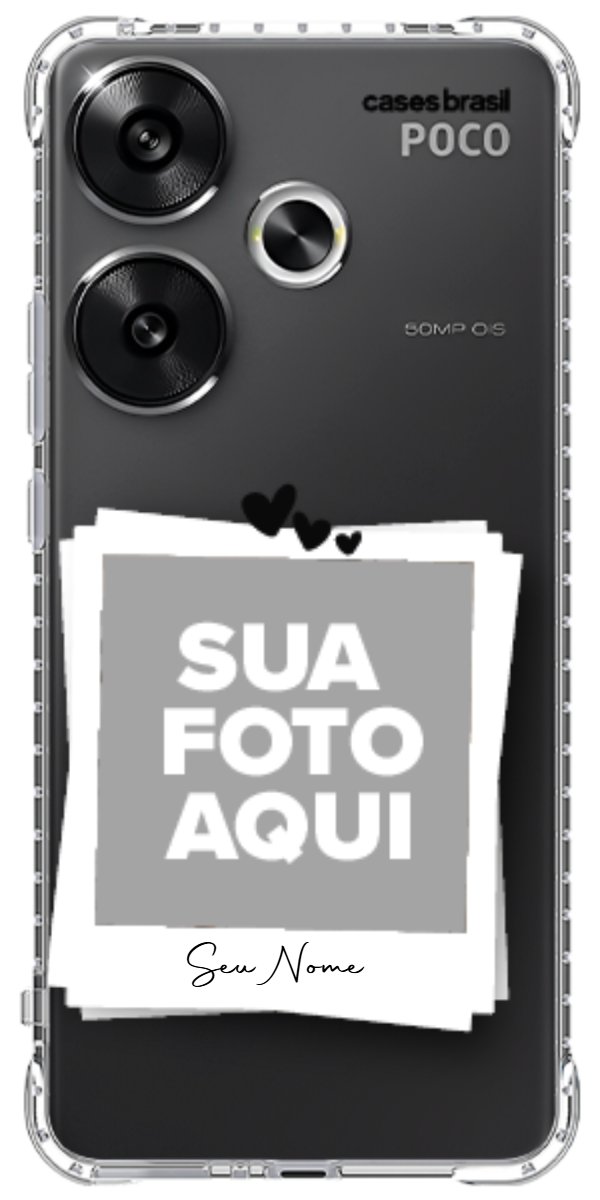 Capinha para Celular Polaroid Corações