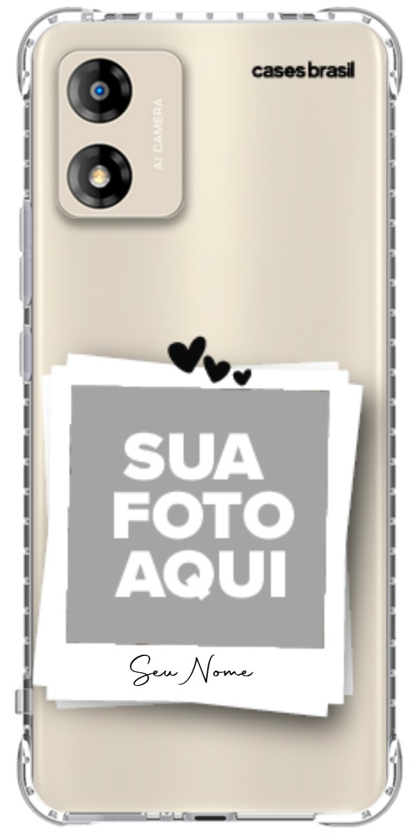 Capinha para Celular Polaroid Corações