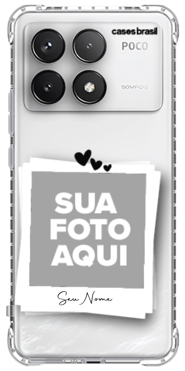 Capinha para Celular Polaroid Corações