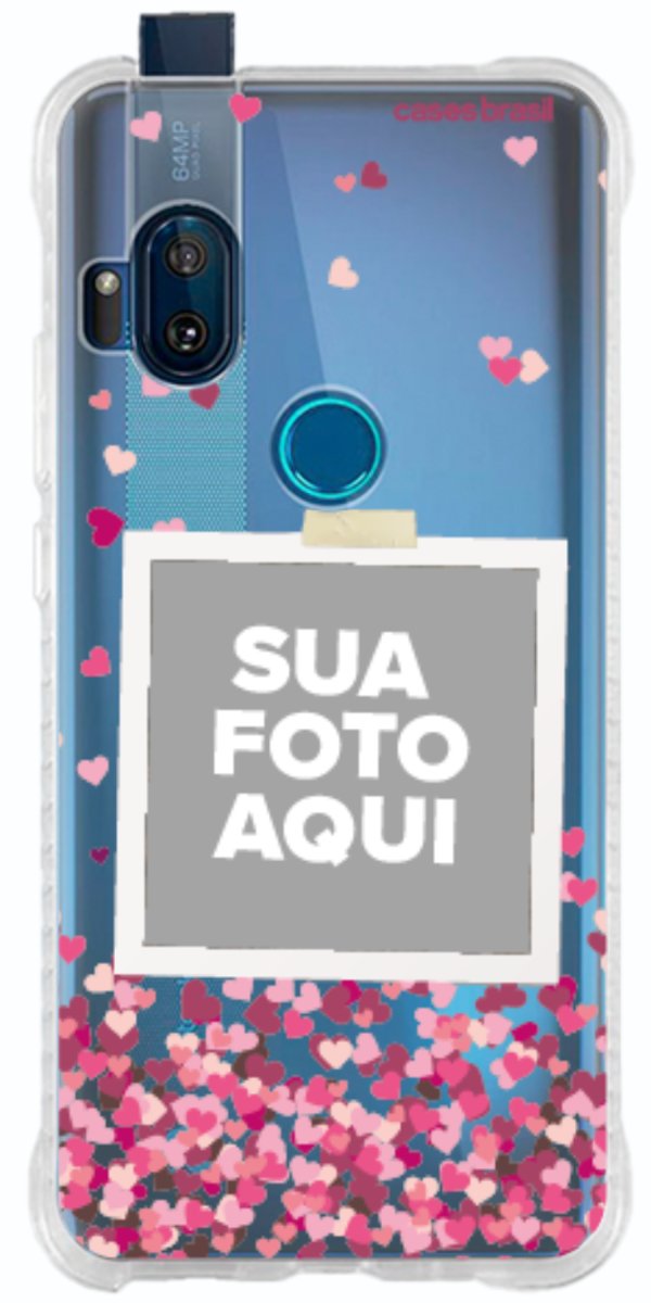 Capinha para Celular Polaroid Corações Flutuantes