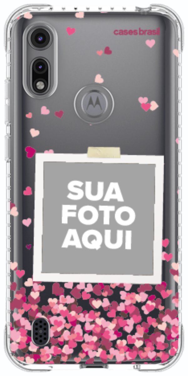 Capinha para Celular Polaroid Corações Flutuantes