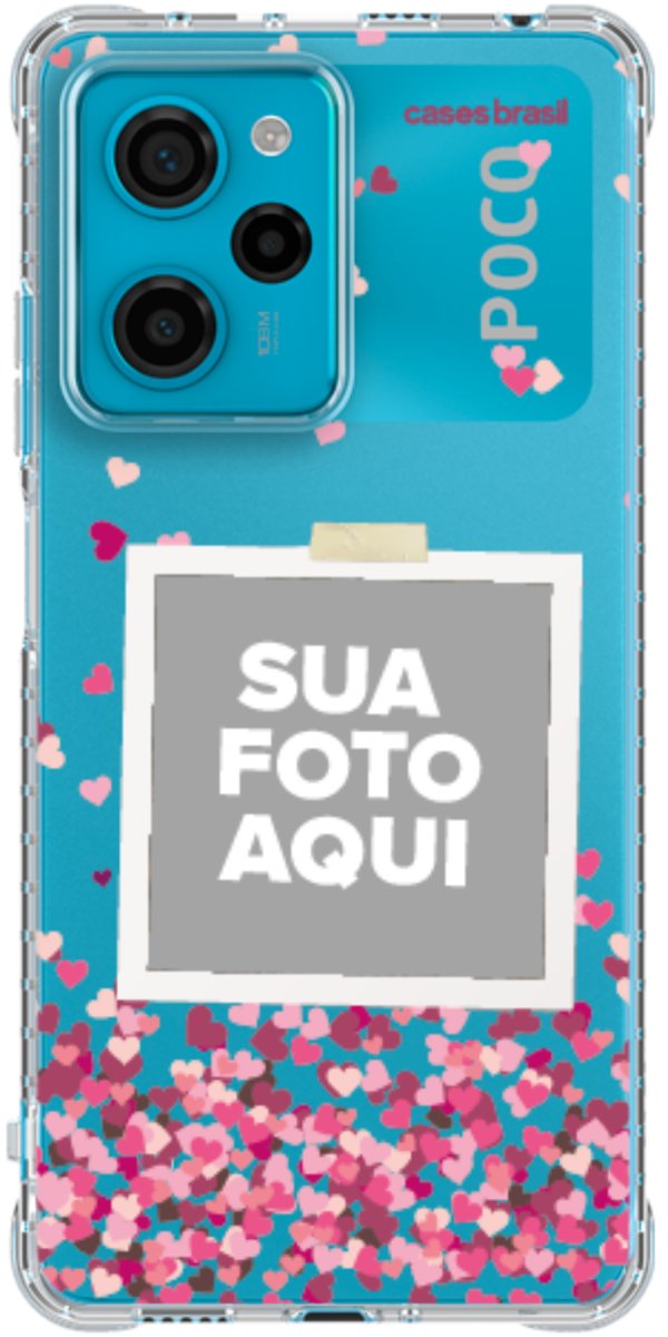 Capinha para Celular Polaroid Corações Flutuantes