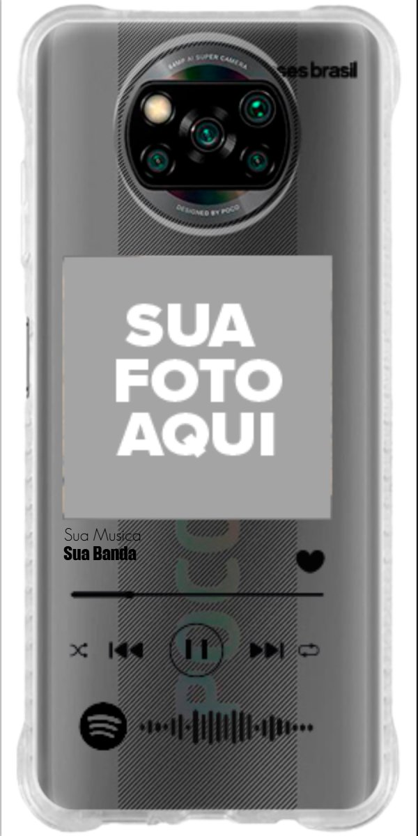 Capinha para Celular Polaroid com Sua Música
