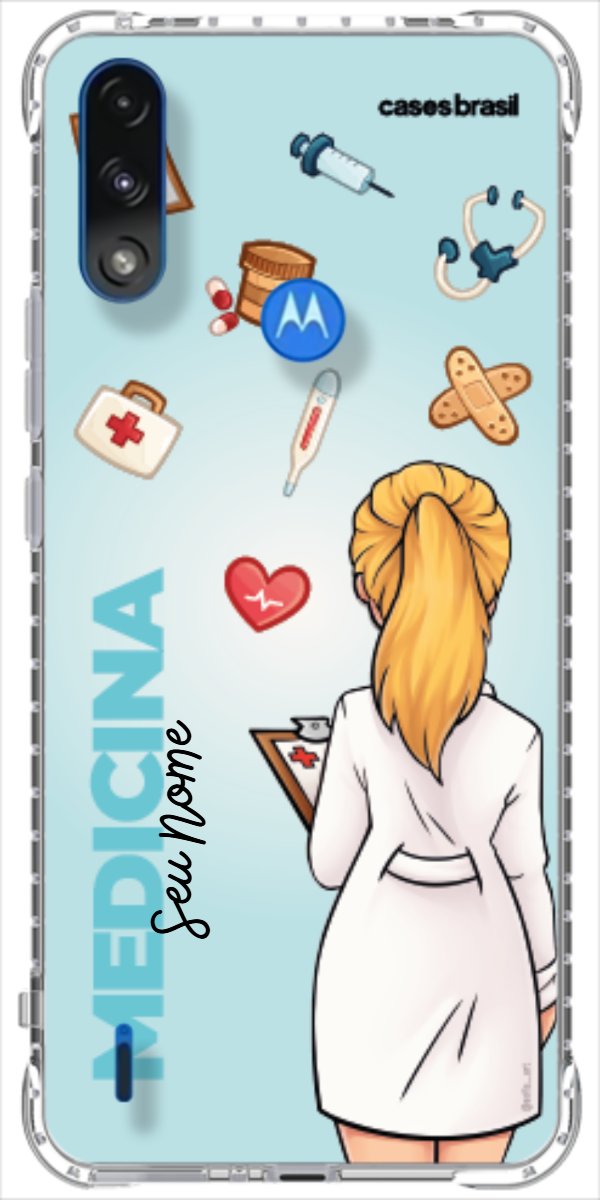 Capinha para celular Medicina - Boneca Profissão Com Fundo
