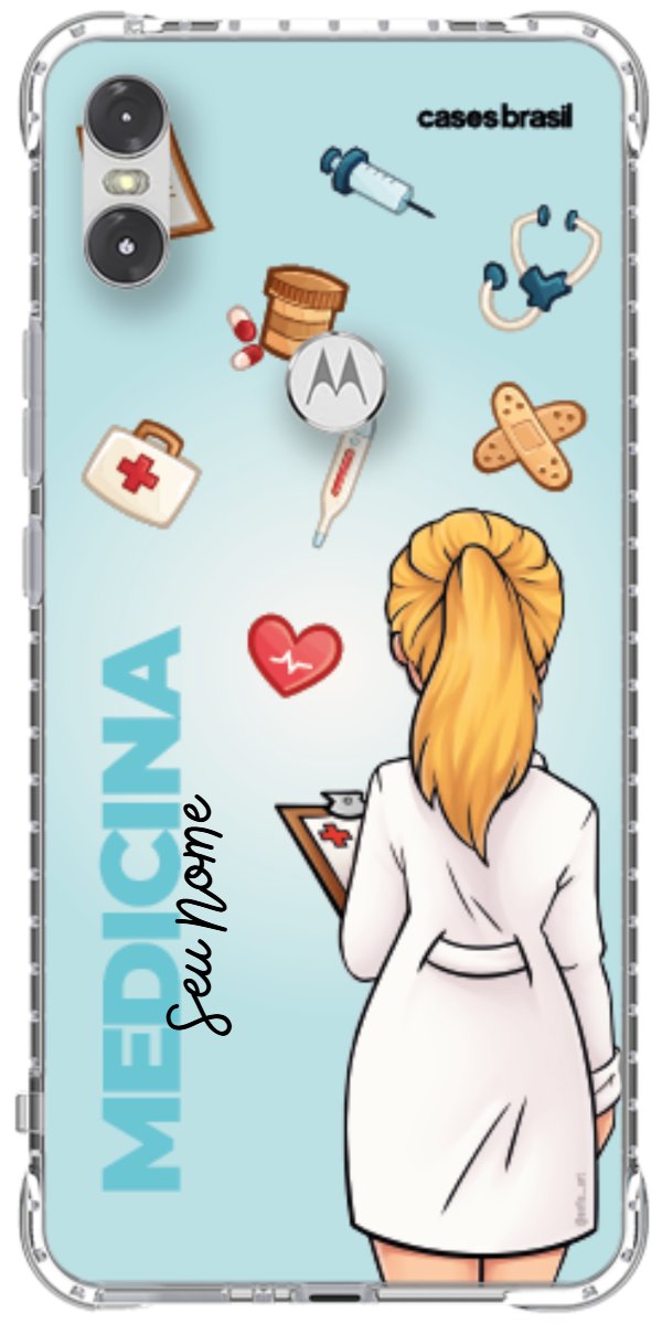 Capinha para celular Medicina - Boneca Profissão Com Fundo