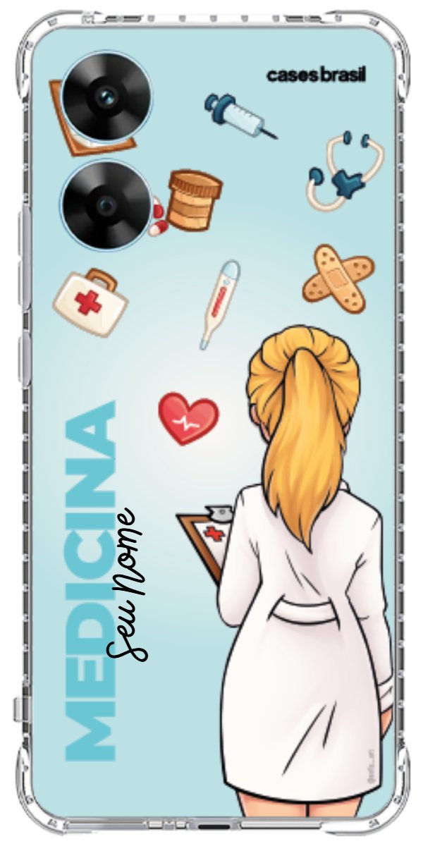 Capinha para celular Medicina - Boneca Profissão Com Fundo