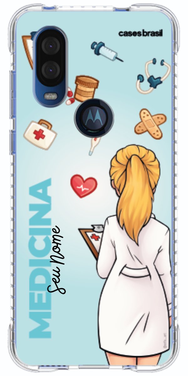 Capinha para celular Medicina - Boneca Profissão Com Fundo