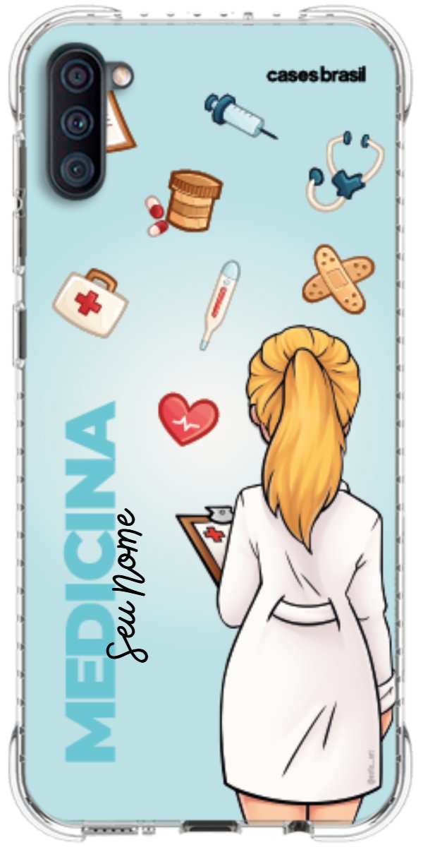 Capinha para celular Medicina - Boneca Profissão Com Fundo