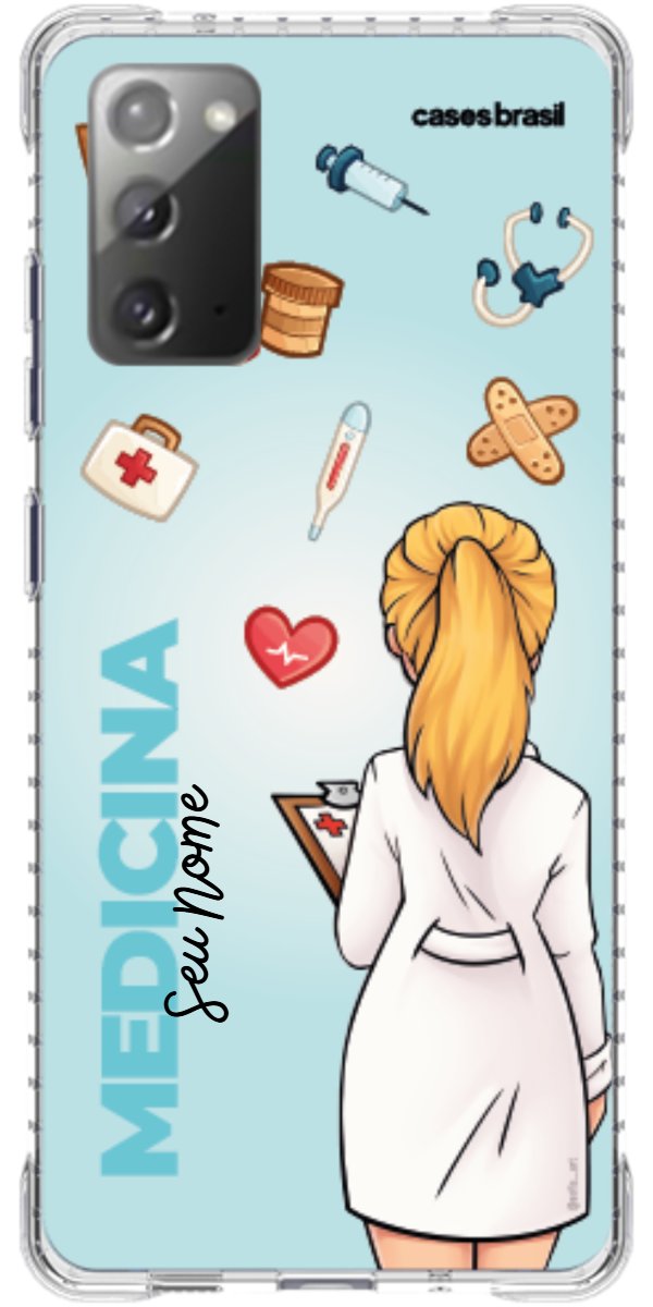 Capinha para celular Medicina - Boneca Profissão Com Fundo