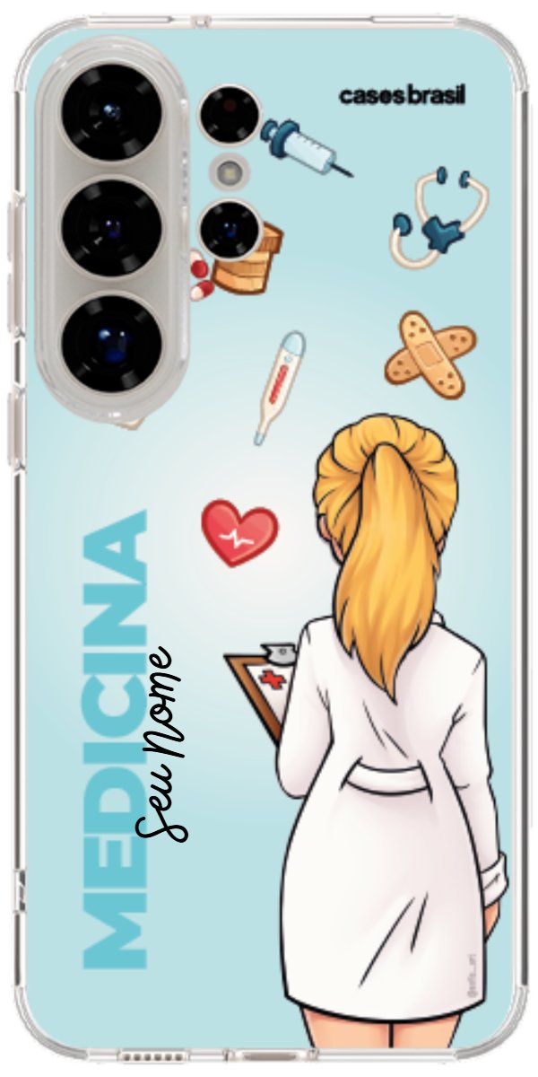 Capinha para celular Medicina - Boneca Profissão Com Fundo