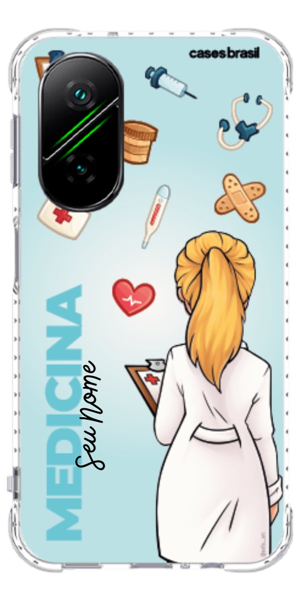 Capinha para celular Medicina - Boneca Profissão Com Fundo