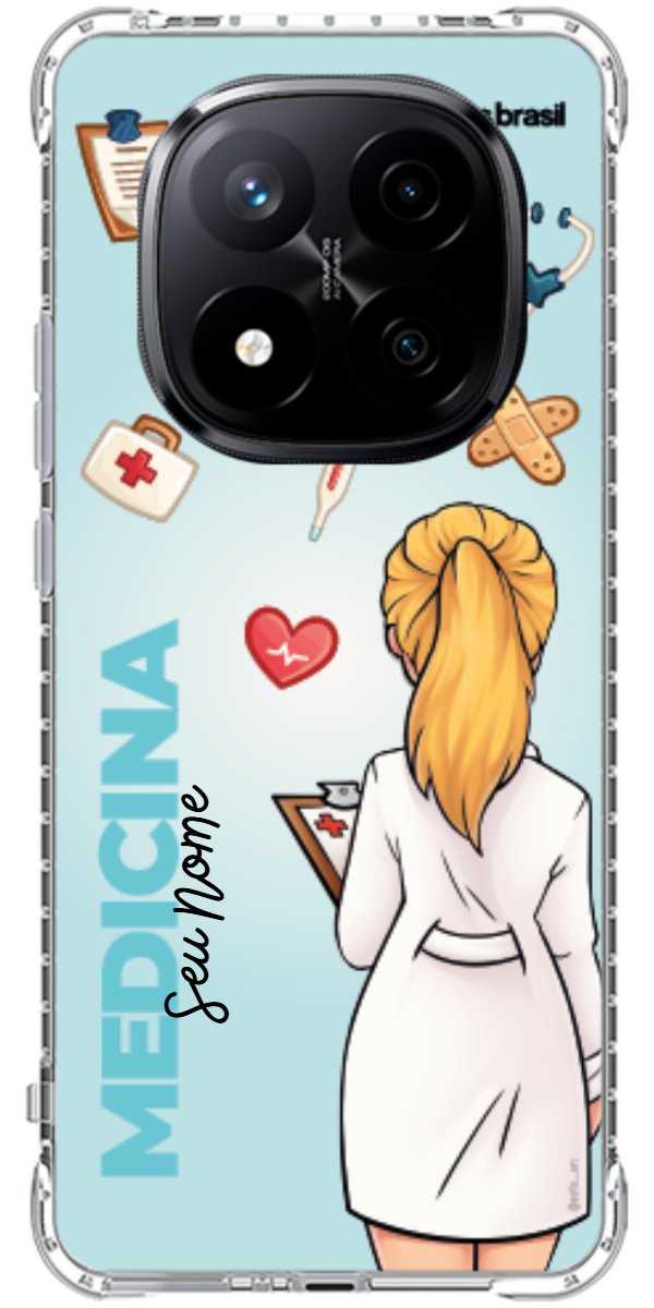 Capinha para celular Medicina - Boneca Profissão Com Fundo
