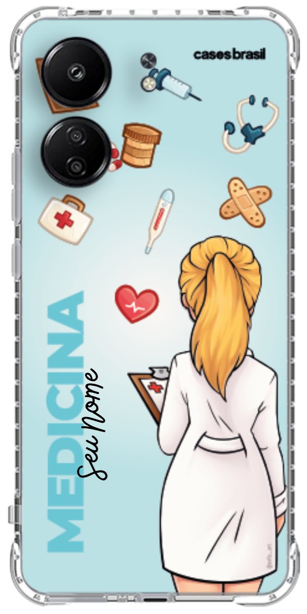 Capinha para celular Medicina - Boneca Profissão Com Fundo