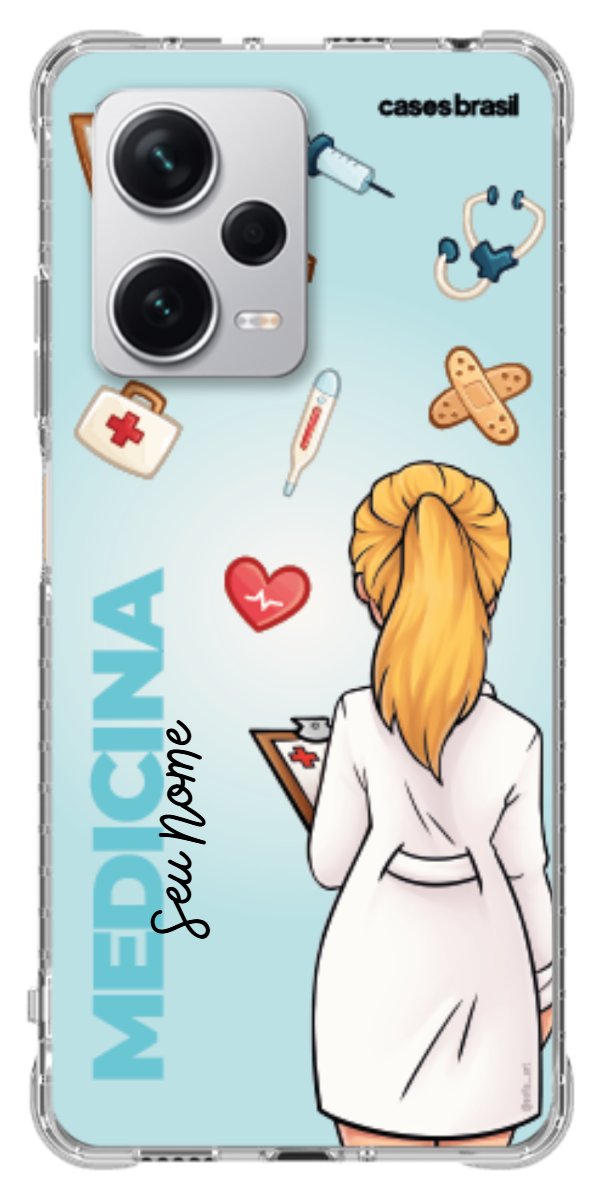 Capinha para celular Medicina - Boneca Profissão Com Fundo
