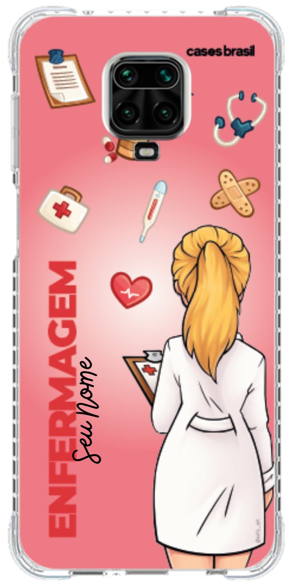 Capinha para celular Enfermagem - Boneca Profissão Com Fundo
