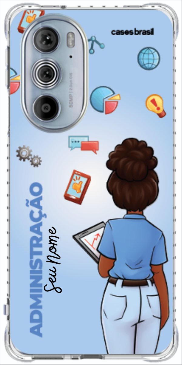Capinha para celular Administração - Boneca Profissão Com Fundo