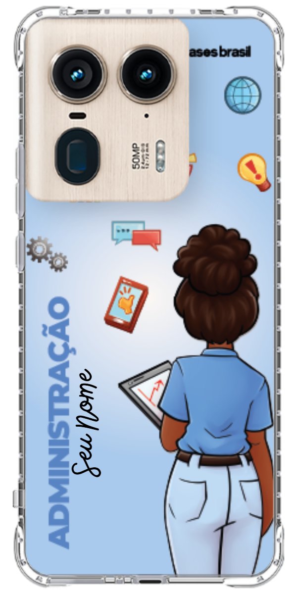 Capinha para celular Administração - Boneca Profissão Com Fundo