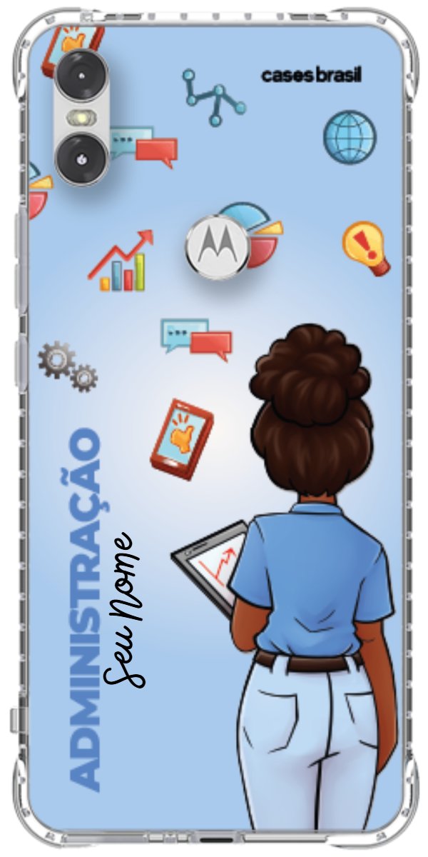 Capinha para celular Administração - Boneca Profissão Com Fundo