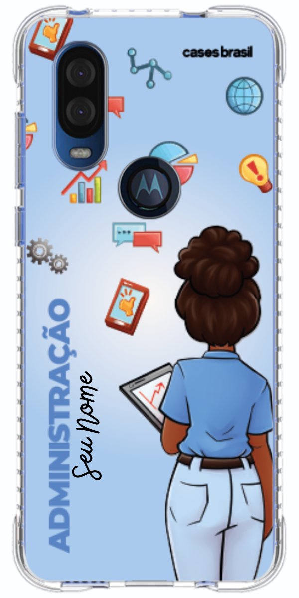 Capinha para celular Administração - Boneca Profissão Com Fundo