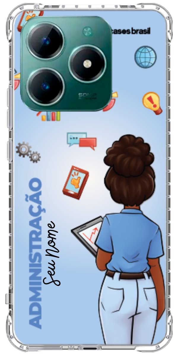 Capinha para celular Administração - Boneca Profissão Com Fundo
