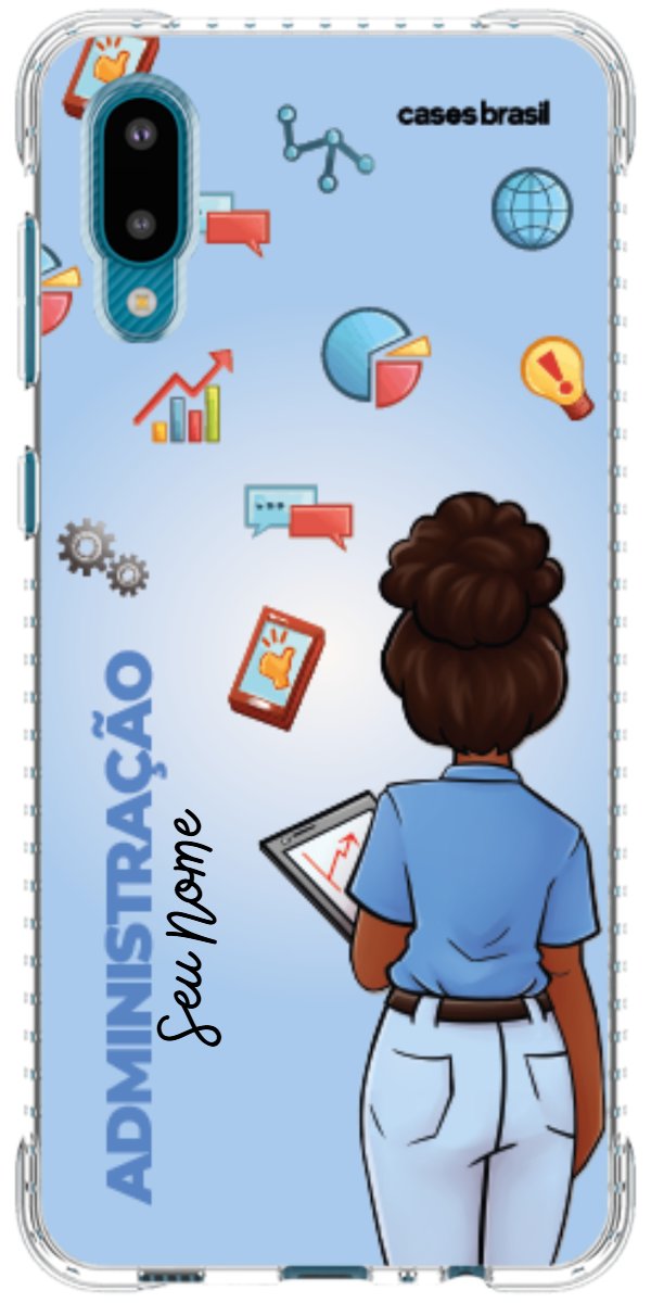 Capinha para celular Administração - Boneca Profissão Com Fundo