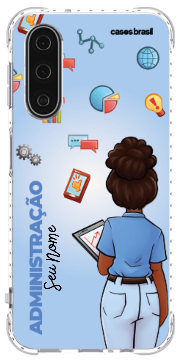 Capinha para celular Administração - Boneca Profissão Com Fundo
