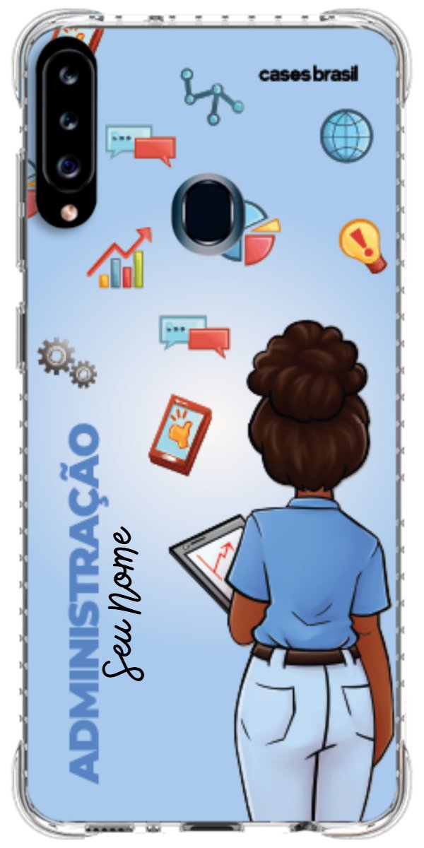 Capinha para celular Administração - Boneca Profissão Com Fundo