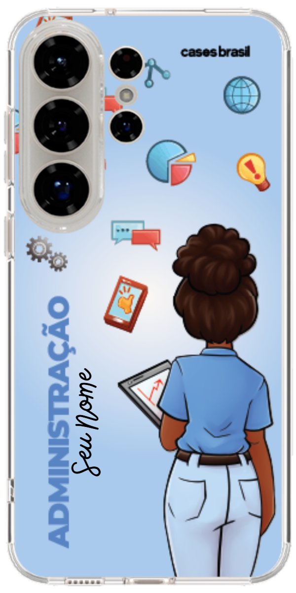 Capinha para celular Administração - Boneca Profissão Com Fundo