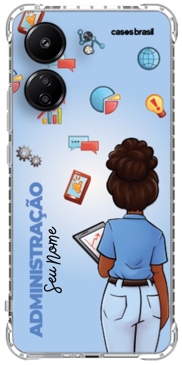 Capinha para celular Administração - Boneca Profissão Com Fundo