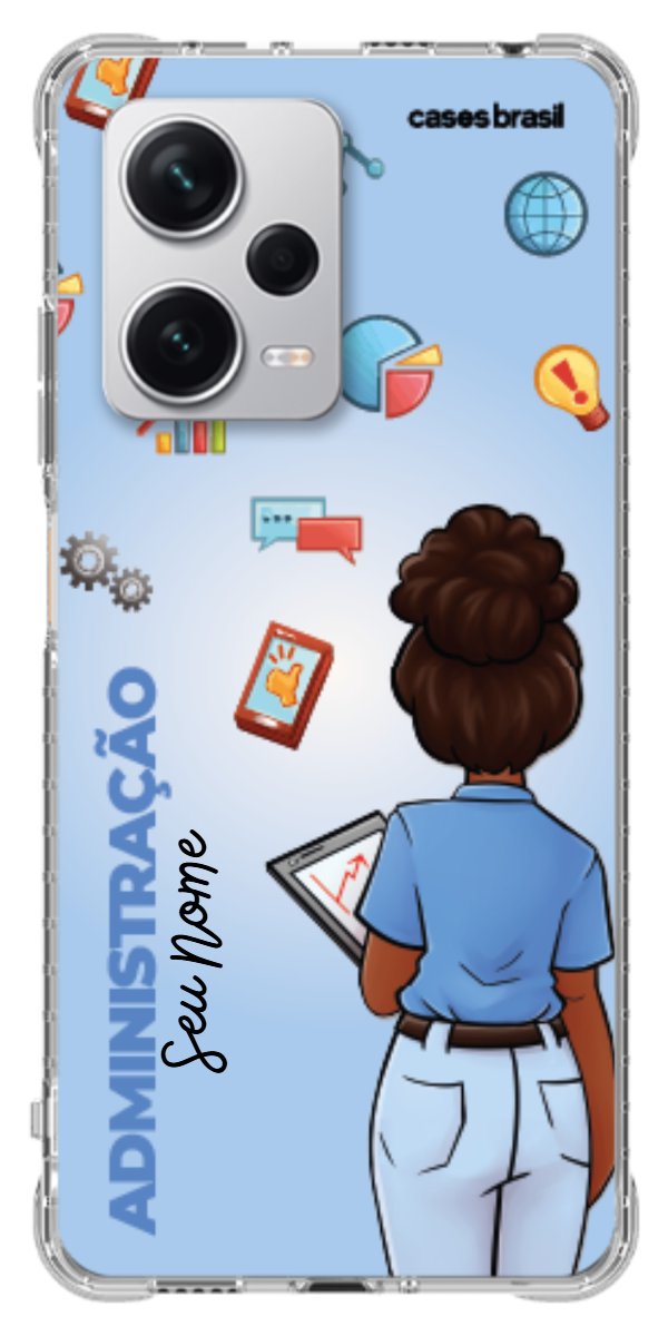 Capinha para celular Administração - Boneca Profissão Com Fundo