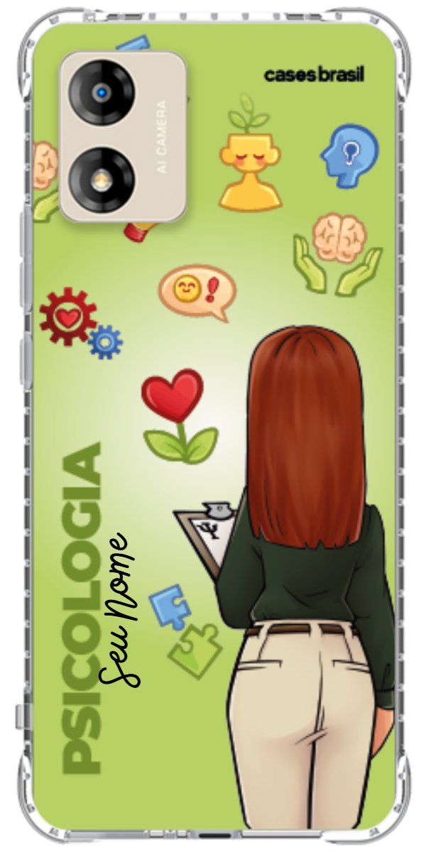 Capinha para celular Psicologia - Boneca Profissão Com Fundo