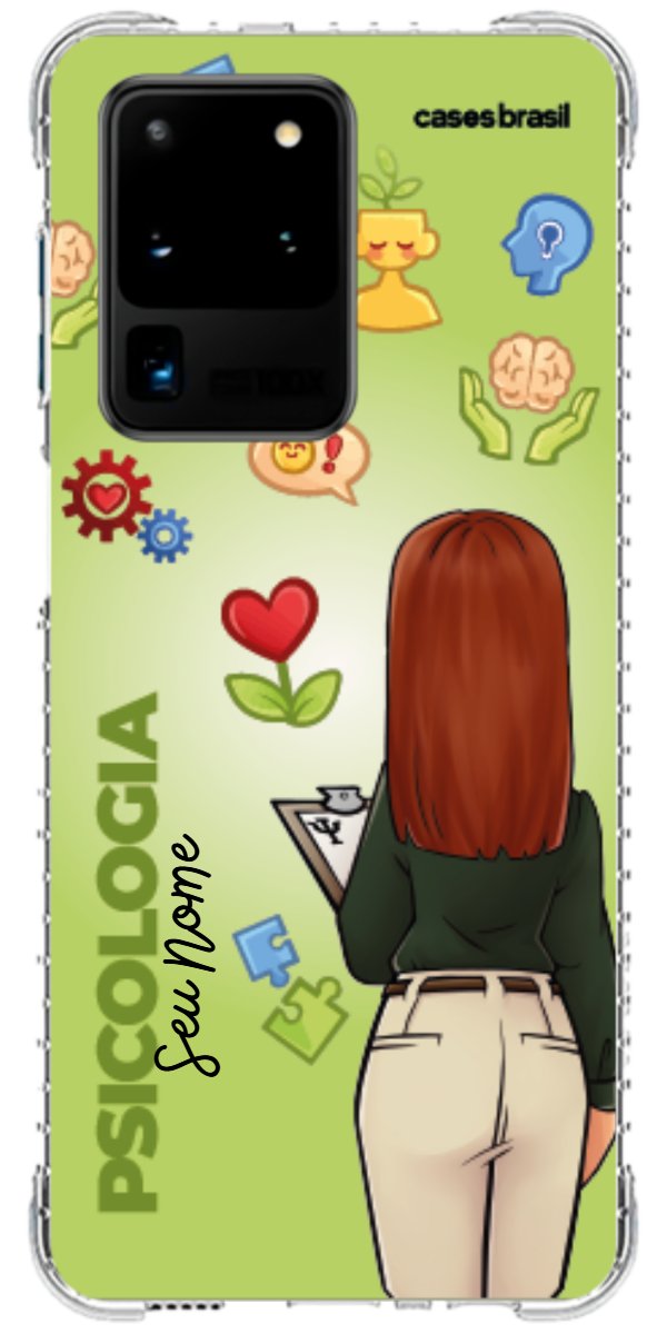 Capinha para celular Psicologia - Boneca Profissão Com Fundo
