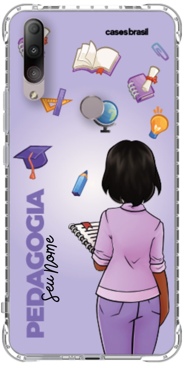 Capinha para celular Pedagogia - Boneca Profissão Com Fundo