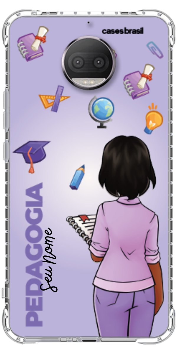 Capinha para celular Pedagogia - Boneca Profissão Com Fundo