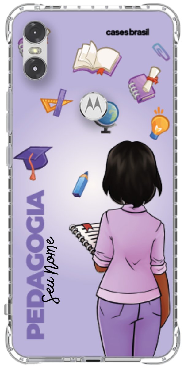 Capinha para celular Pedagogia - Boneca Profissão Com Fundo