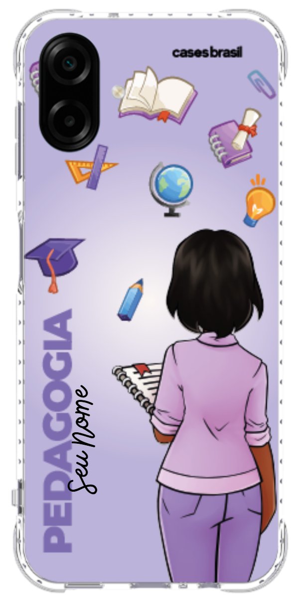 Capinha para celular Pedagogia - Boneca Profissão Com Fundo